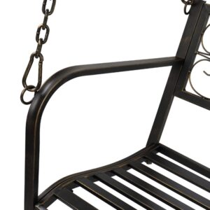 Outdoor Swing Chairs for Adults? Metal Porch Swing Stand with Antique Bronze Finish (72.24 X 50 X 71.25)" Hanging Swing Frame Set Heavy Duty Swing Chair Bench for Gardens & Yards (Swing Chair 1)