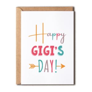 eirlysdesigns happy gigi's day card. happy birthday card. mother's day card. card for gigi. card for grandma. mother's day card. gigi gift. gift for her, 5 x 7 inches