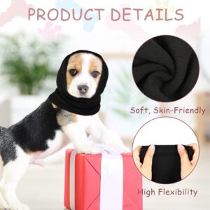 Frienda 2 Pieces Ear Wraps for Dogs Dog Ear Muffs Dog Ear Covers for Noise Canceling Pet Ear Protection Dog Neck and Ears Winter Warmer(Small,Black, Pink)