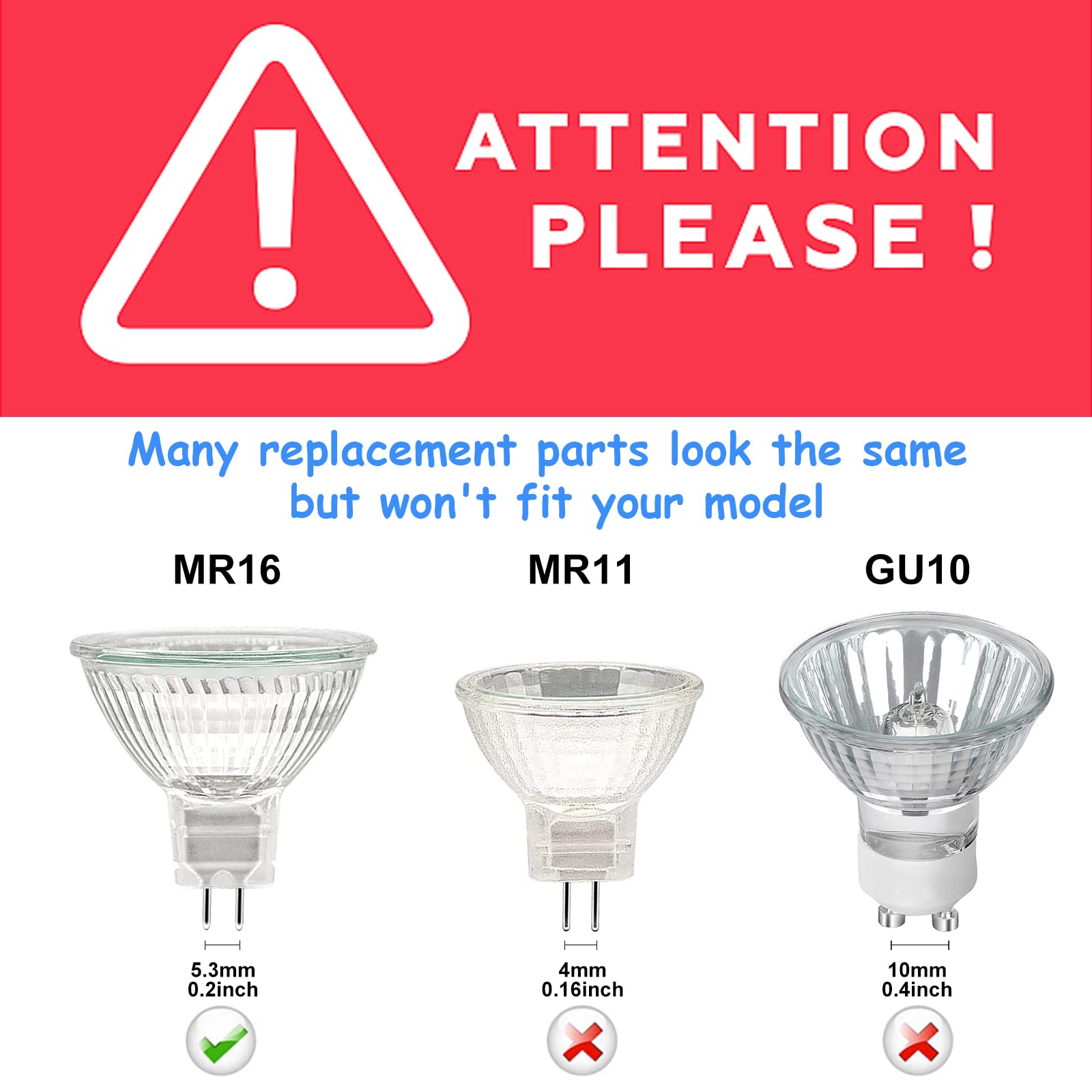 ETUOLMP MR16 Halogen Bulb 20W 12V, Durable 6 Packs High Output Halogen Light Bulbs 2 pin GU5.3 Base for Landscape Lights, Track Lights, Fiber Optics, Desk Lamps, Dimmable, 2700K Warm White