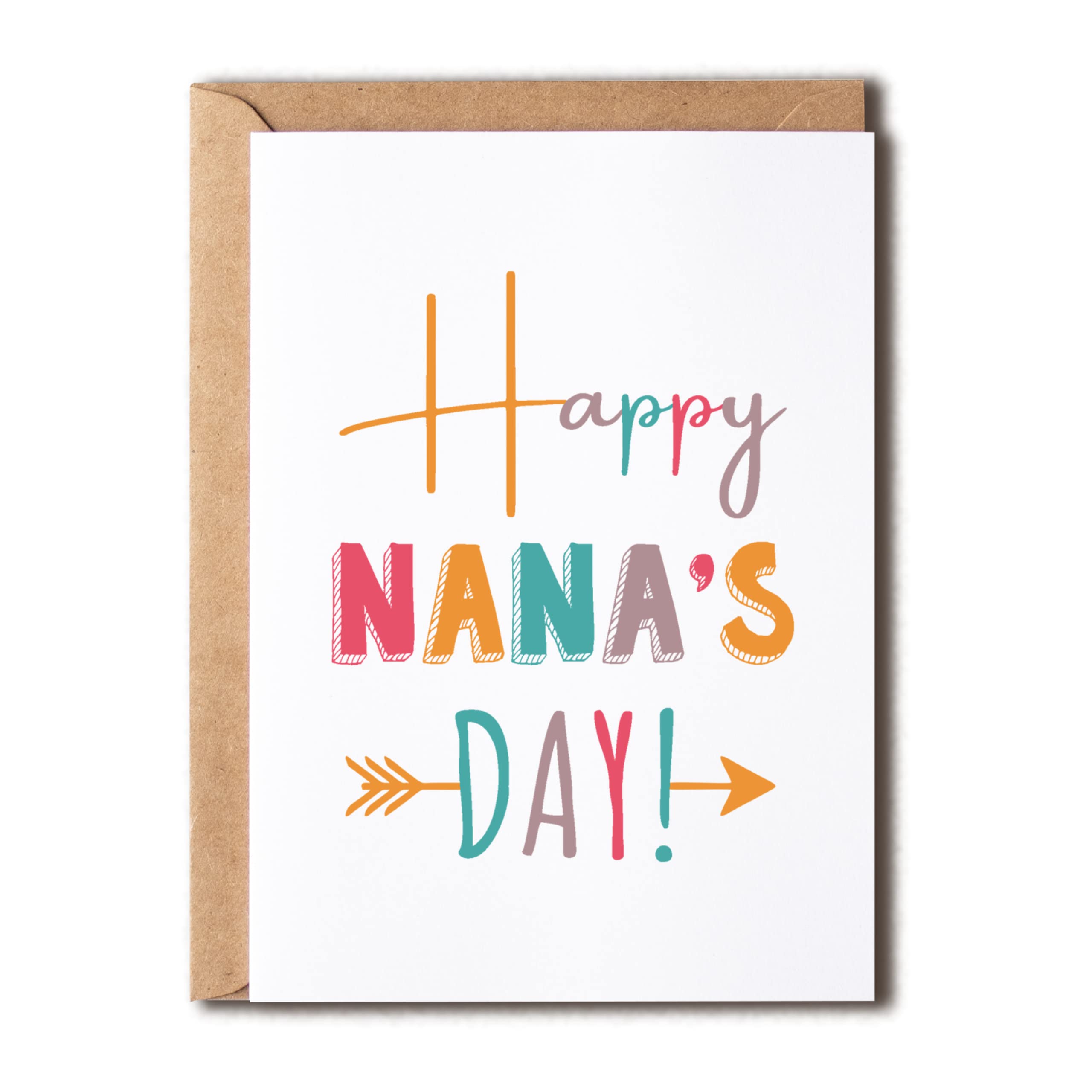 Happy Nanas Day Card. Happy Birthday Card. Mother's Day Card. Card For Nana. Card For Grandma. Mother's Day Card. Nana Gift. Gift For Her.