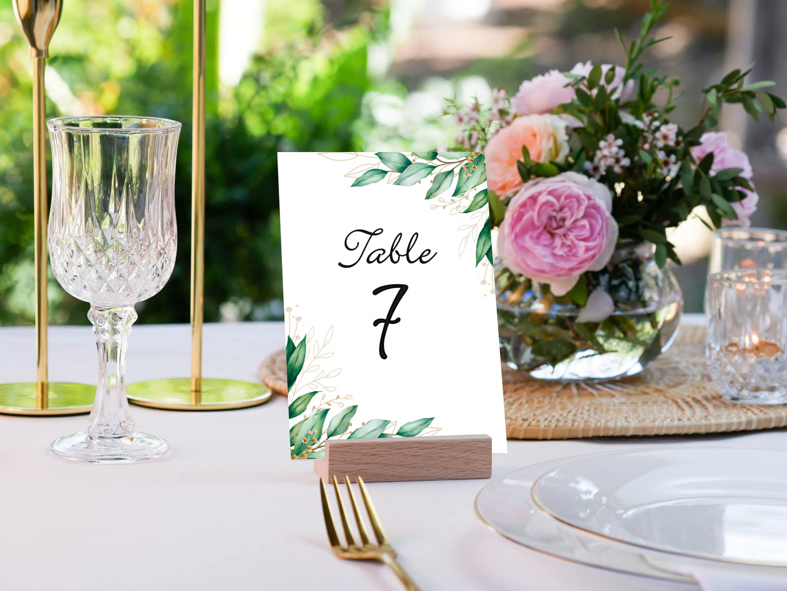 SICOHOME Wedding Table Numbers Cards 1-30 with Head Table Numbers Greenery Table Cards Double Sided Party Table Numbers for Wedding Reception Baby Shower Birthday Bridal Party Anniversary Banquets