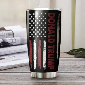 Donald Trump 2024 The Return, Make The Liberals Cry Again Coffee Mug Tumbler - Birthday Christmas Gifts - Funny Patriotic Insulated Tumblers with Lid & Straw 20 Oz | Stainless Steel Mug