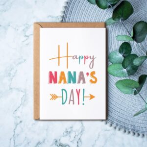 Happy Nanas Day Card. Happy Birthday Card. Mother's Day Card. Card For Nana. Card For Grandma. Mother's Day Card. Nana Gift. Gift For Her.