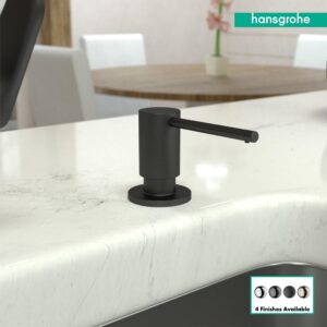 hansgrohe Focus Modern Bath and Kitchen Sink Soap Dispenser in Matte Black, 40438671