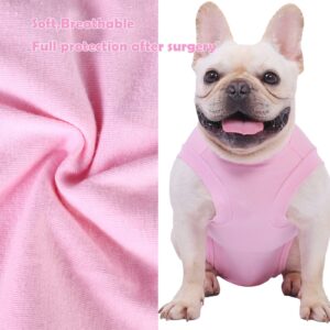 Caslfuca Dog Surgery Recovery Suit - After Spay, Abdominal Wounds Post Surgical Recovery, Anti Licking Breathable Dog Onesies for Small, Medium & Large Pet, Alternative Bandages Cone E-Collar