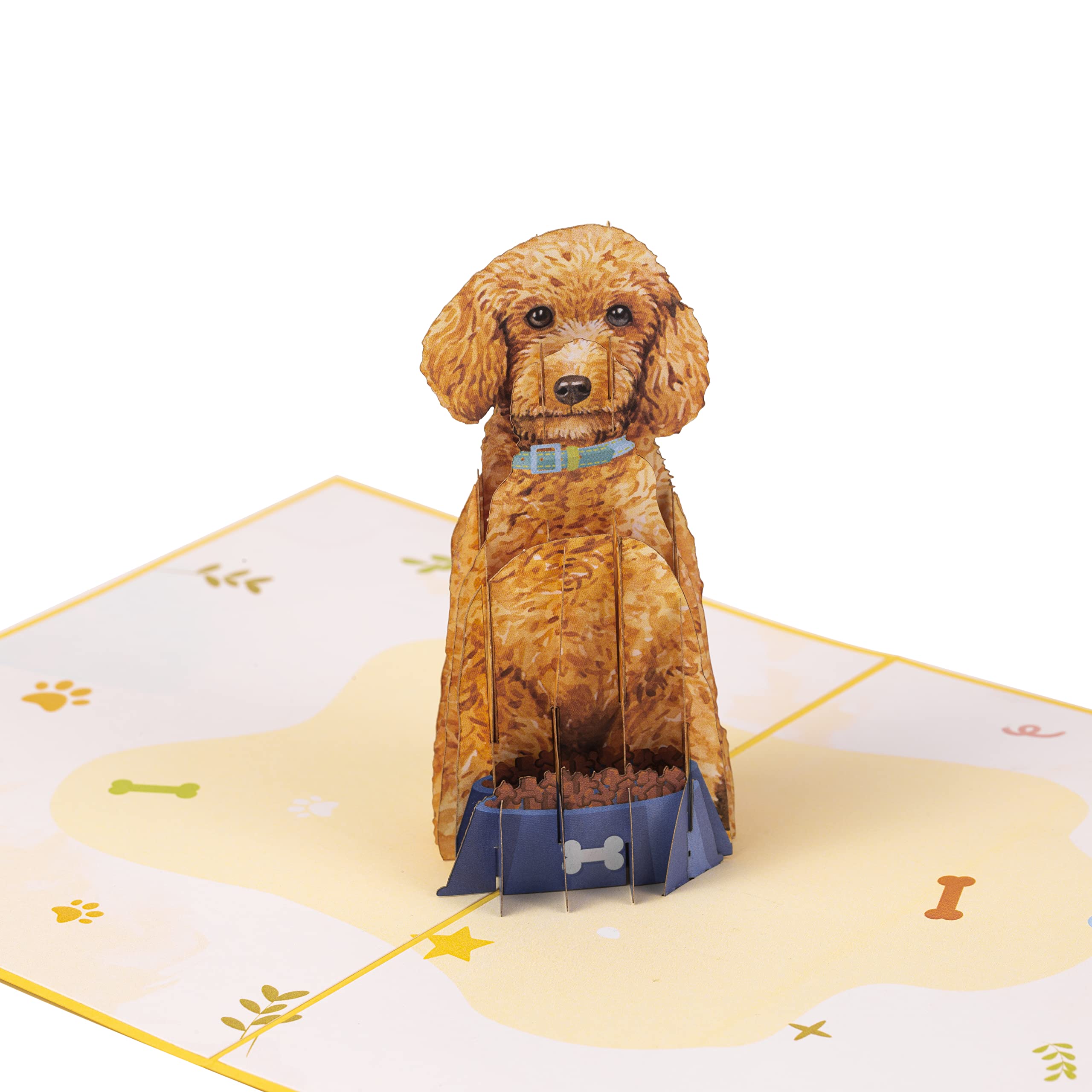 TRUANCE Pop Up Card Dog, Poodle, Special Greeting Card For Mom Dad Daughter On Their Birthday With Blank Note Inside