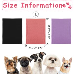 Sadnyy 3 Pcs Dog Ear Muffs Noise Protection Covers Hearing Wrap Earmuff Winter Scarf (Black, Pink, Purple,Small)