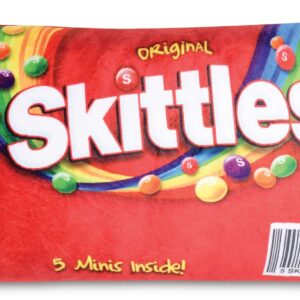 iscream Skittles Package 16" x 8.5" Pillow Set with Mini Skittles Candy Pillows