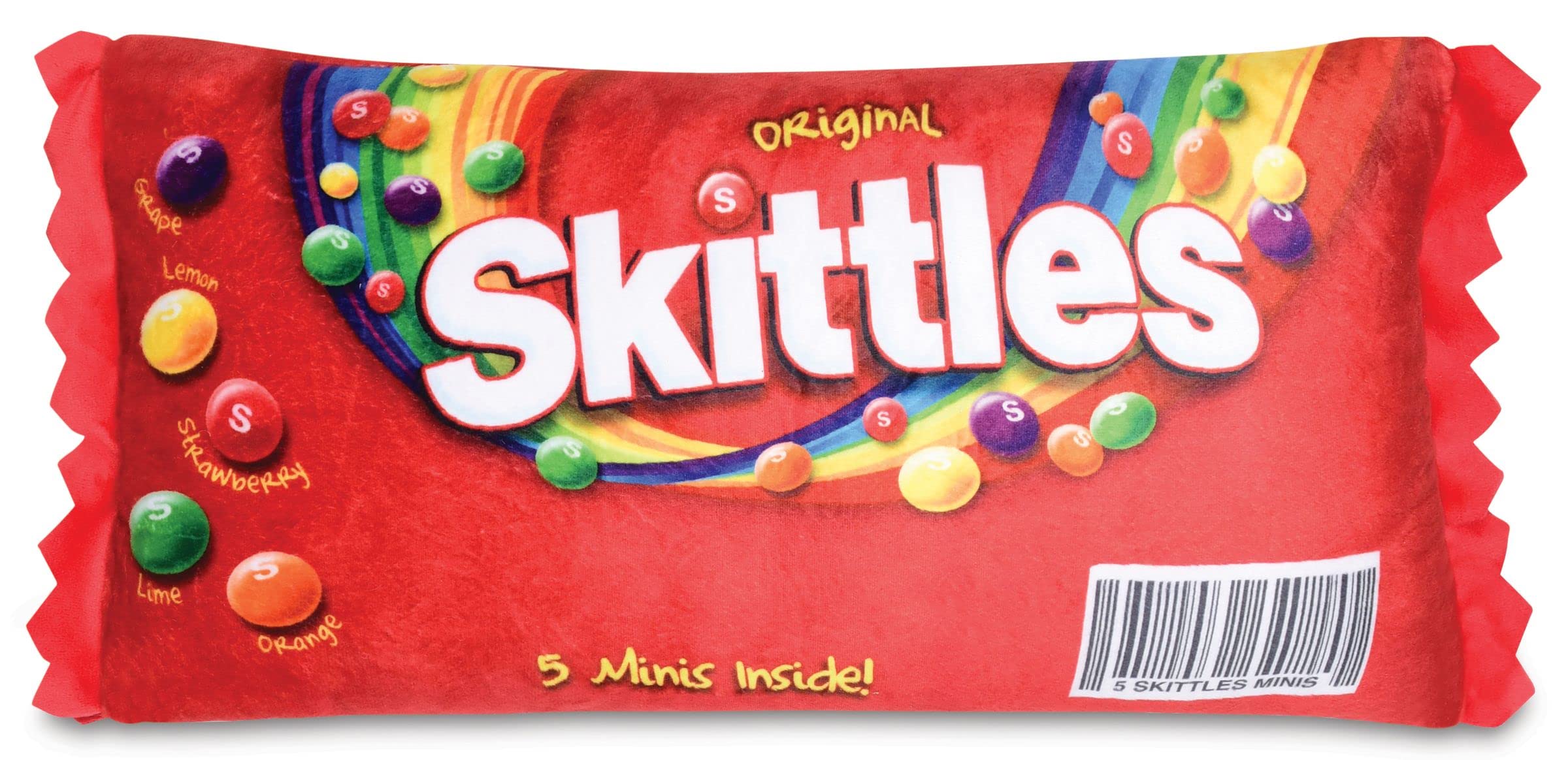 iscream Skittles Package 16" x 8.5" Pillow Set with Mini Skittles Candy Pillows