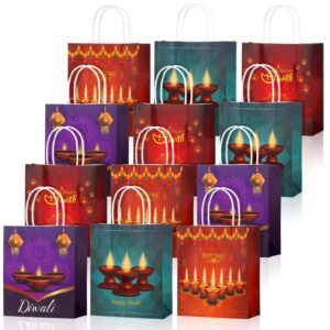 set of 16 happy diwali gift bags diwali theme party gift bag festival of lights birthday gift packs treat snacks candy bags diwali party favors decorations