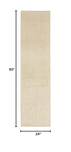 Mohawk Home Vado Modern Contemporary Geometric Sand 2' x 5' Area Rug Perfect for Living Room, Dining Room, Office