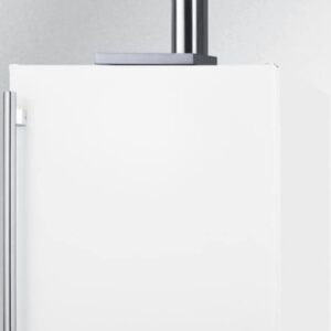 Summit Appliance SBC58WHBIADA 24" Wide Built-in Undercounter ADA Height Commercially Listed Dual Tap Beer Dispenser in White with Stainless Steel Handle, Automatic Defrost, Adjustable Thermostat