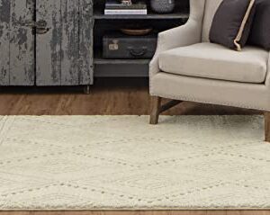 Mohawk Home Vado Modern Contemporary Geometric Sand 2' x 5' Area Rug Perfect for Living Room, Dining Room, Office