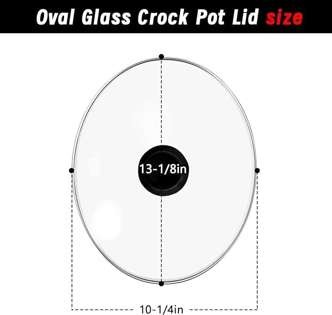 7 QT Slow Cooker Oval Glass Lid