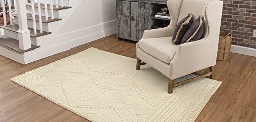 Mohawk Home Vado Modern Contemporary Geometric Sand 2' x 5' Area Rug Perfect for Living Room, Dining Room, Office