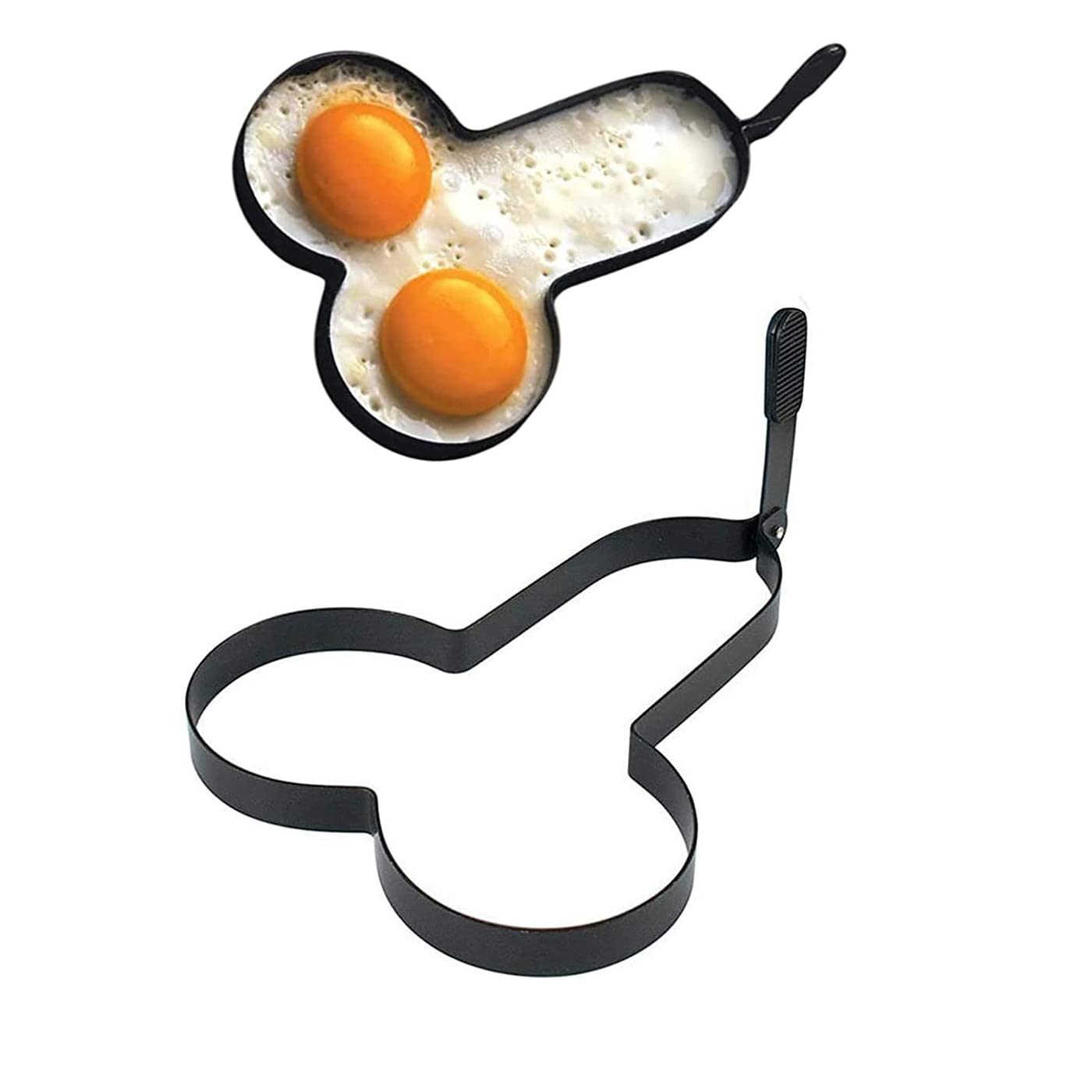 Funny Cock Fried Egg Rings Mold,Home Kitchen Spoof Omelet Fun Molds,Breakfast Omelet Molds,Fun Egg Molding Moulds with Anti-Scald Handles,DIY Kitchen Accessories Gadget Egg Fried Mould (Type A)