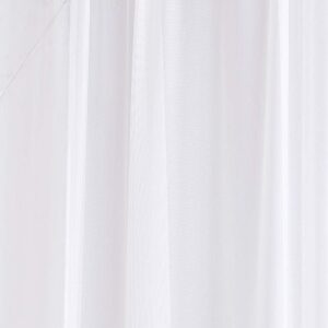 WARM HOME DESIGNS 4 Yards Long White Fabric by The Yard. Our 55" Wide Sheer Bulk Fabric is Great for Bed Canopy Curtains, Wedding Arch Decorations, Window Scarves or Curtain Backdrop. AF White 144"