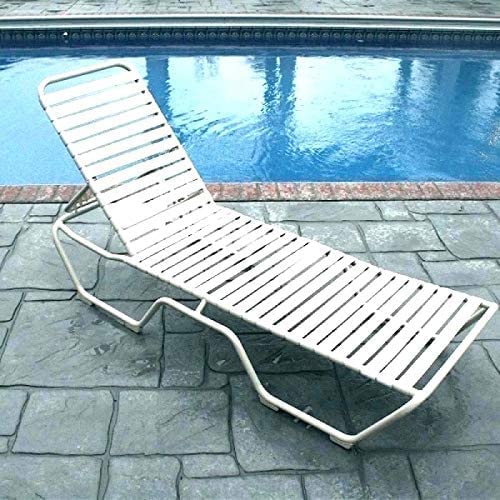 NickHouse 1.5" x20' ft Vinyl Straps for Patio Chairs Repair Kit Outdoor Patio Lawn Furniture Lounge Replacement Strapping Matte Finish (Baby Blue) + 20 Free Rivets