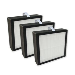 pureburg replacement filter compatible with afloia q10 air purifier & dehumidifier 2-in-1, 3-pack h13 hepa activated carbon 2-in-1 3-stage filtration air clean