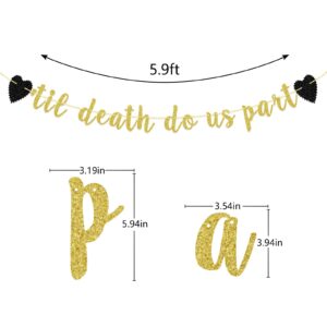 Til Death Do Us Part Banner, Halloween Wedding Banner, Bridal Shower, Bachelorette, Wedding Reception Decorations