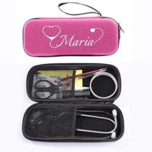 nurse accessories for work - personalized stethoscope case with name, stethoscope graduation nurse gifts for rn, medical assistant