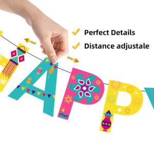 Diwali Decorations Happy Diwali Banner Hanging Swirls Kit Diwali Decor Hanging Decorations Diwali Rangoli Diya Hanging Decors for House Happy Diwali Banner for Home