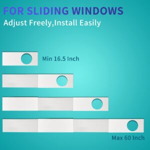 JEACENT Portable AC Window Vent Kit - Complete Air Conditioner Window Kit, Adjustable PVC Window Seal Kit Panels Up to 60 Inches, for Universal Thread AC Exhaust Hose of 5.1" and 5.9" Diameter