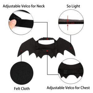 Strangefly Halloween Dog Bat Costume, Dog Bat Wings with Pet Leads, Funny Dog Cool Apparel Decoration, Dress Up Party Accessories for Cat Puppy Small Medium Large Dog Doggy Outfits (Small)