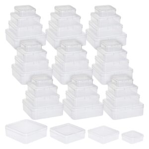 Bright Creations 40 Piece Empty Square Mini Storage Containers with Lids for Crafts, Jewelry, Board Game Storage (4 Sizes)