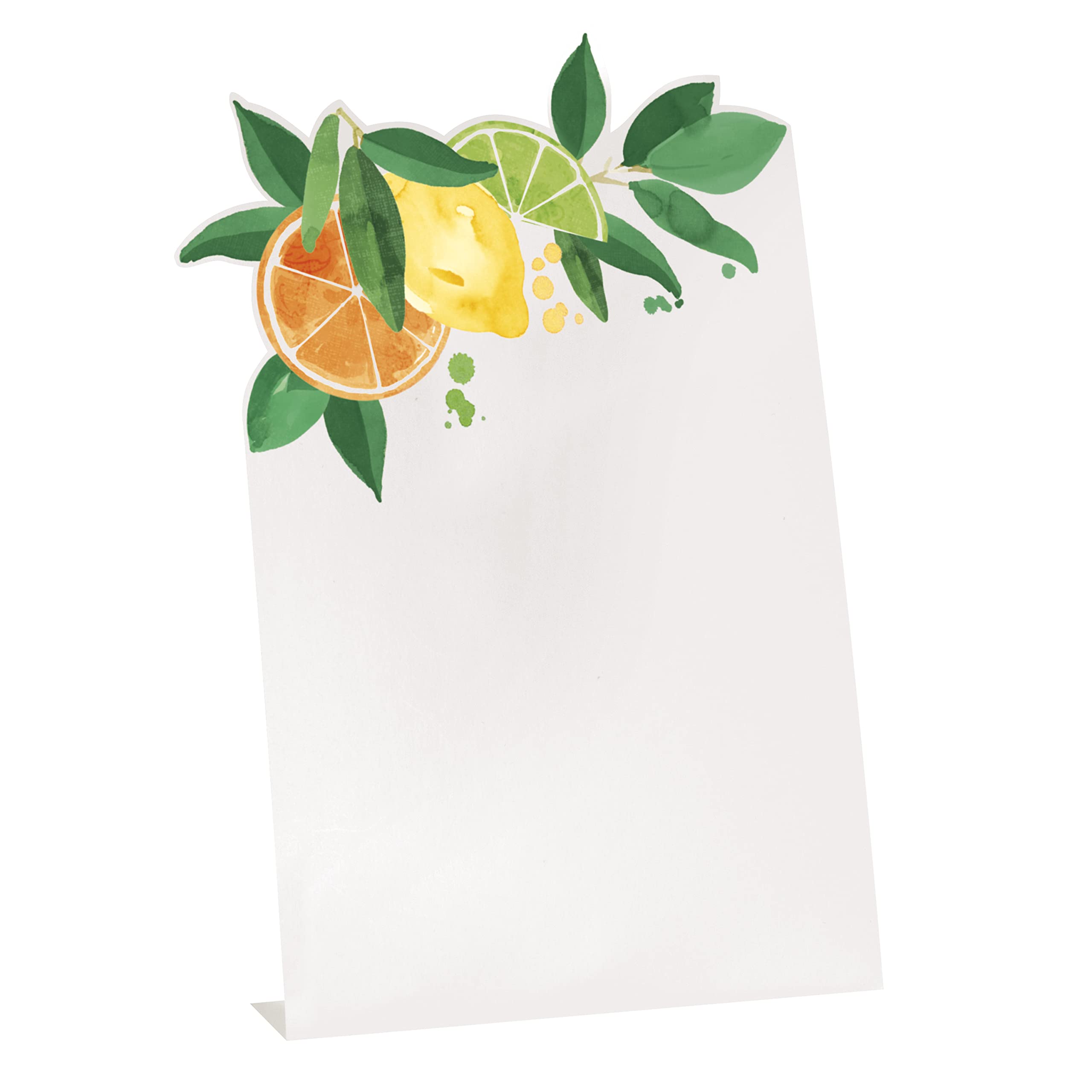 Unique Citrus Fruits Delight Paper Place Cards - 11" x 6.5", 6 Count - Perfect for Any Occasion, Made for Meaningful Celebrations