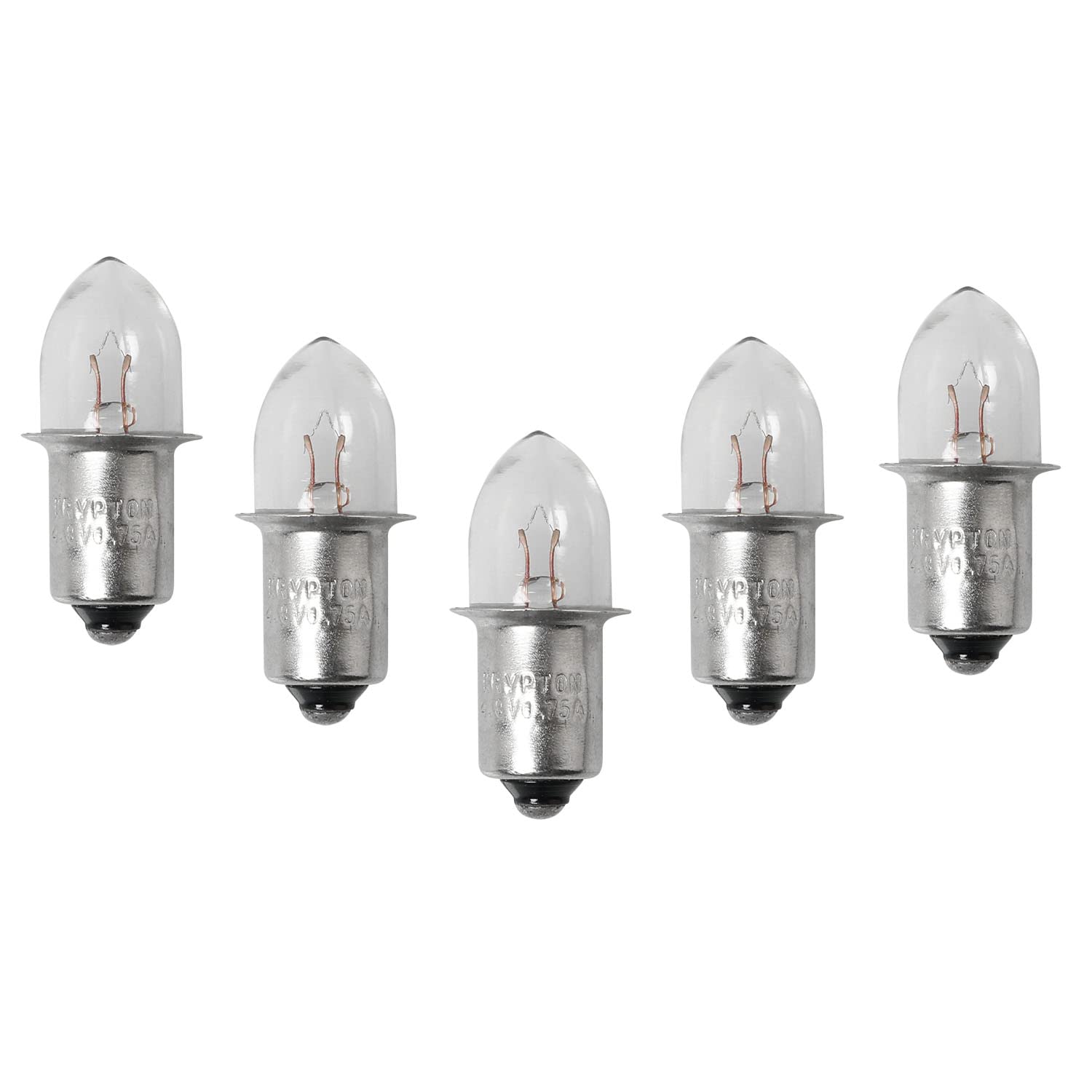 DGBRSM 5pcs 4D 4.8V 0.75A Bayonet Base Krypton Replacement Bulb for Flashlight Replacement Bulb Torches Work Light Flashlight Bulbs