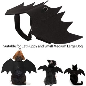 Strangefly Halloween Dog Bat Costume, Dog Bat Wings with Pet Leads, Funny Dog Cool Apparel Decoration, Dress Up Party Accessories for Cat Puppy Small Medium Large Dog Doggy Outfits (Small)