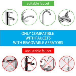 𝗪𝗜𝗡𝗚𝗦𝗢𝗟 Faucet Adapter Kits lead-free chrome-plated Brass for Kitchen Bathroom Faucet Male Female Faucet Mount Filter Garden Hose Bathtub Aerator Diverter Water Filter Accessories 5PCS