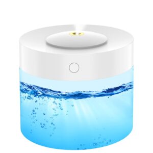 jtnfyun humidifier for bedroom cool mist humidifier with colorful lights for home, baby, large room with auto shut off humidifier (1.2l, white)