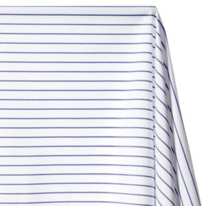 suave 1/2" pinstripe shirting poplin fabric - imperial blue 58/59" by the yard