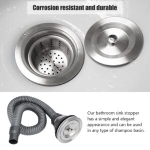 Drain Plug Stainless Steel Sink Plug, Hair Salon Shampoo Basin Drain Plug, Sink Plug with Hair Catcher Accessories for Shampoo Bed