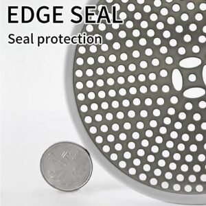 YAFIYGI Shower Drain Cover Hair Catcher Shower Drain Hair Catcher Flat Large Stainless Steel Silicone Trap Protector for Bathroom Floor Round Strainer Screen Standing Tub Stopper Prevents Clogs Round