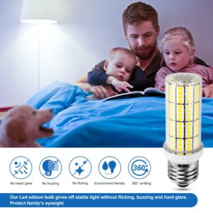 RIUVAO LED Corn Light Bulb 200w Equivalent 2500 Lumen 5000K Cool Daylight White 20W E26/E27 Base Ceiling Fan Led Light Bulb for Home Garage Warehouse Indoor Outdoor Led Corn Bulb Pack of 4