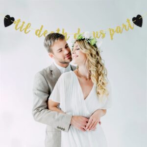 Til Death Do Us Part Banner, Halloween Wedding Banner, Bridal Shower, Bachelorette, Wedding Reception Decorations