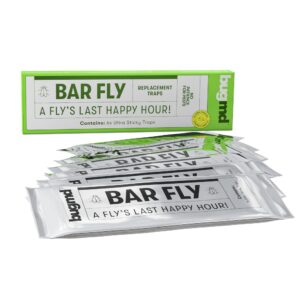 bugmd barfly - window replacement traps (6 pack) - window fly paper, fly trap indoor, window fly strips, window fly tape, indoor fly trap for home, fly catcher indoor, indoor fly control