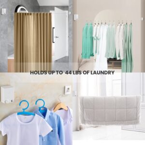 HandyAndy Heavy Duty Retractable Clothesline for Indoor & Outdoor - Retracting Laundry Drying Clothes Line with Wall Mount | Clothesline Pulley Kit for Backyard, Balcony, Patio, Bath Room & More!