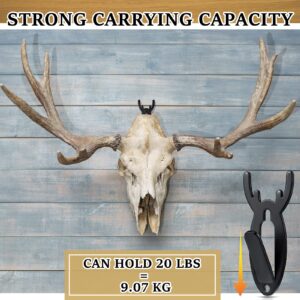 Leifide 15 Pcs European Mount Skull Hanger Antler Style Deer Skull Mount Steel Skull Wall Mount Bracket for Hanging Mounting Elk Deer Antelope Living Room Bedroom Home Decor