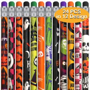 SURCVIO 168pcs Halloween Party Favors Stationery Set for Kids, Halloween Goody Bag Fillers Including Pencil, Eraser, Ruler, Notepad, Stamper, Sticker, Halloween Stationery Kit for Kids Trick or Treat