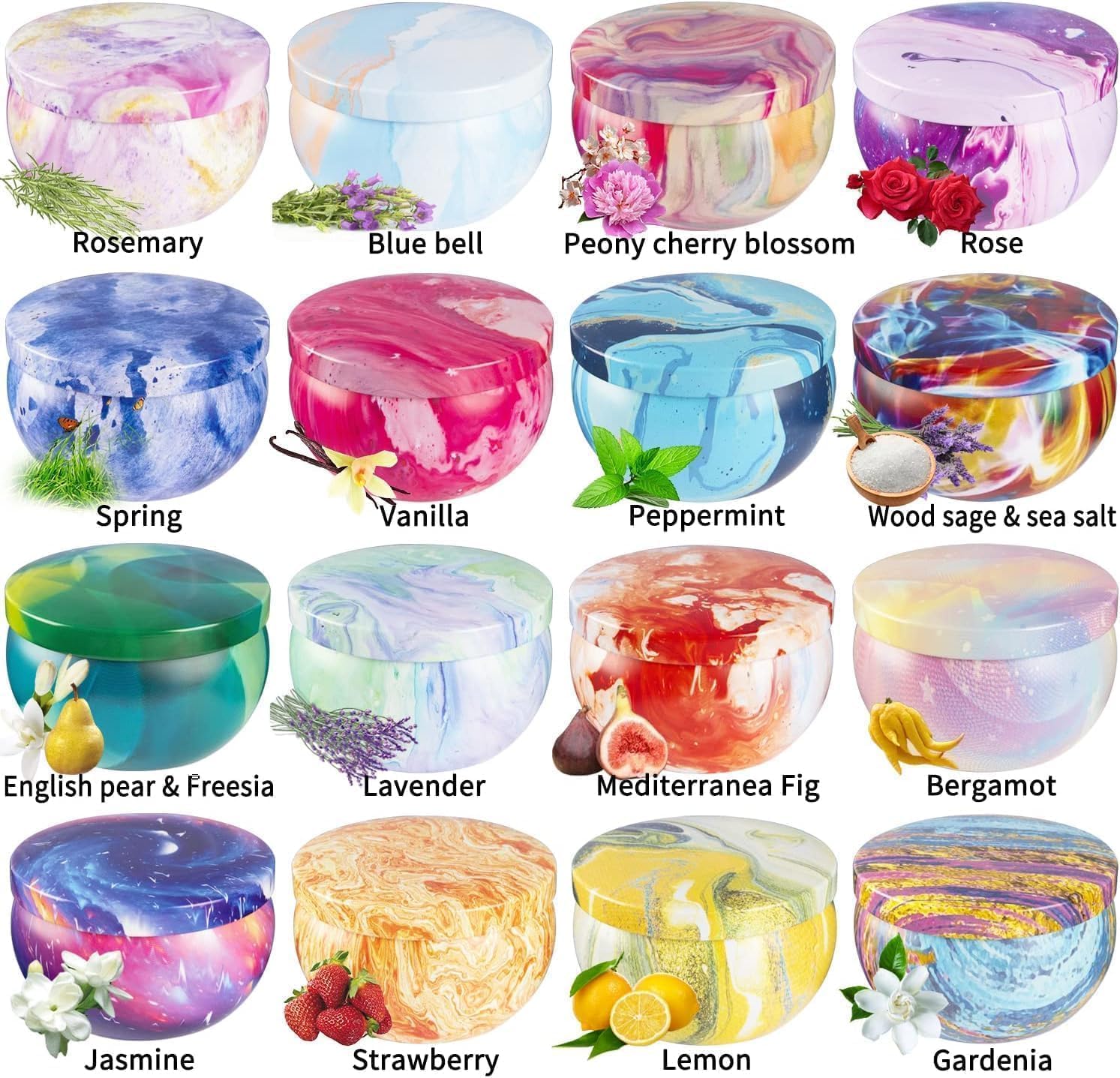 16 Pack Painting Scented Candles Gift Set Strong Fragrance Aromatherapy Candles Natural Soy Wax Candles Gifts for Home Scented Decoration Valentine'sDay Mother'Day,Friend,Wife