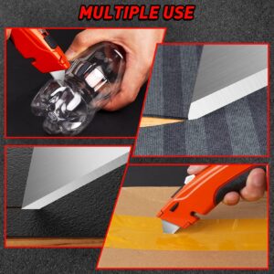 DIYSELF 10 Pack Utility Knife Blades, Box Cutter Blades, Utility Blades, Sk5 Steel Blades for Box Cutter, Sturdy Knife Blades for Razor Blades Utility Knife, Sturdy Knife Blades, Utility Razor Blades