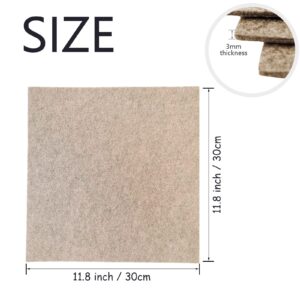 Jtnohx 3mm Thick Felt, Stiff Felt Sheets, 12" X 12" Heavy Felt for Crafts, 10 Pcs Hard Felt Fabric for DIY Project (Blend)