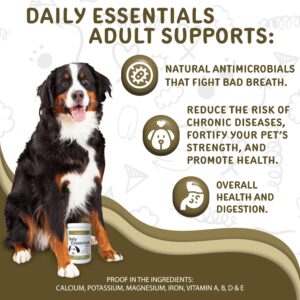 waggedy Daily Essentials Adult Soft Chews — Dog Multivitamin & Immune System Supporter — Dog Nutritional Supplement — Small/Large Dog Supplements & Vitamins (120 Chews)