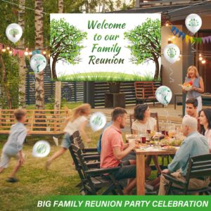 21 Pcs Family Reunion Party Decorations Family Tree Reunion Banner Backdrop Family Tree Theme Latex Balloons Family Gathering Party Supplies for Home Family Reunion Party Decoration (Family Style)