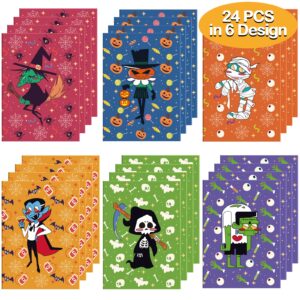 SURCVIO 168pcs Halloween Party Favors Stationery Set for Kids, Halloween Goody Bag Fillers Including Pencil, Eraser, Ruler, Notepad, Stamper, Sticker, Halloween Stationery Kit for Kids Trick or Treat